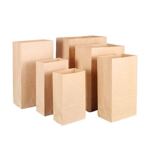 Tùy chỉnh màu nâu bánh mì giấy thực phẩm túi nhà sản xuất phẳng Miệng trứng vuông dưới <span class=keywords><strong>kraft</strong></span> giấy Snack Hamburger túi mà không cần xử lý - Product Image 3