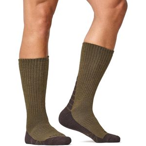 Chaussettes de randonnée mi-mollet en laine personnalisées, respirantes, anti-humidité, tactiques, avec coussinets pour bottes - Product Image 2
