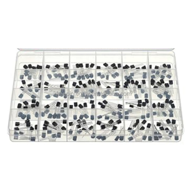 24 Values Power BJT NPN PNP Transistor Triode Assortment Kit for ICs
