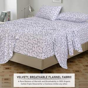 4PCS Twin Full Queen King 100% Polyester Print Bed Sheet Bedding Set - Product Image 4