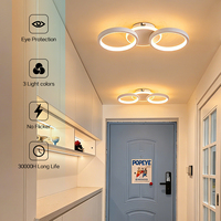 Plafonnier LED moderne, lampe d'allée, éclairage de couloir, petit lustre IP33 220V pour la maison, le salon, le bureau à domicile, la chambre à coucher