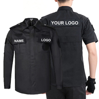 Uniforme de Garde de Sécurité Personnalisé par le Fabricant, avec Logo Personnalisé et Patch Velcro, Tenue de Travail pour la Formation des Services de Sécurité