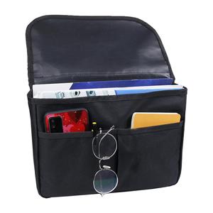 Borsa portaoggetti nera per sedie a rotelle con bracciolo tascabile porta accessori per riabilitazione - Product Image 5