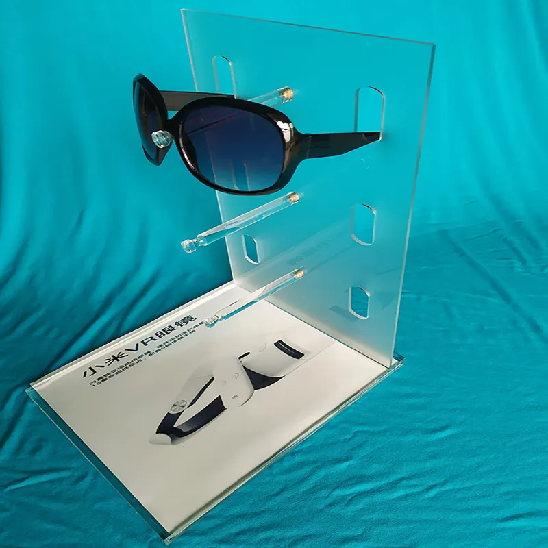 Di fabbrica su ordine di bicchieri in acrilico display rack occhiali negozio di visualizzazione stand