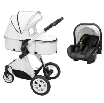 Coches Para Bebes. Baby Car Seat And Strollers Baby Pram Kinderwagen 3 En 1 Foldable Baby Stroller 3 In 1 With Car Seat