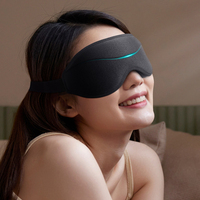 Masque de sommeil lesté 3D profilé avec ailette nasale intégrée, occultant la lumière, en mousse à mémoire de forme, design portable, style moderne, cadeau d'entreprise