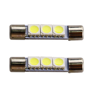 Nouvelles lumières LED universelles pour pare-soleil de voiture, miroir de courtoisie, maquillage, 12V, blanches, Festoon T6.3 <span class=keywords><strong>28MM</strong></span> 31MM 3 SMD 5050 - Product Image 4