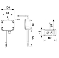 OEM mural pour intérieur ±0.3 ℃ Capteur de température et d'humidité sans fil avec transmetteur, NB-IoT (Demande de renseignements uniquement)