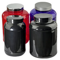 Vente en gros pot vide de récipient en poudre de protéine de lactosérum de fitness PET 3L 5L 7L bouteille en plastique à bouche sauvage pour poudre