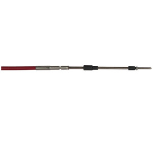 Câble de commande de vitesse marine avec gaine en PVC rouge et raccords en acier inoxydable pour navires - Product Image 3