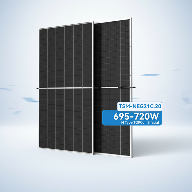 Trina Solar Panels Vertex N Type Top-Con 710W 695W 700W 715W 720W Bifacial PV Module Photovoltaic Panels Use for Solar System