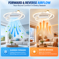 Ventilateur de plafond sans pales à fonctionnement ultra silencieux, avec éclairage LED, grand angle, économie d'énergie, pour salon
