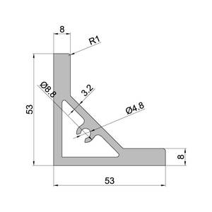 Profilés en aluminium standard industriel, anodisés, pour banc de travail en aluminium de ligne de montage d'assemblage d'angle à profil à 90 degrés, norme européenne - Product Image 2
