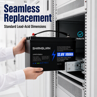 Batterie LiFePO4 12V 100Ah pour stockage d'énergie domestique, panneau solaire, cycle profond 1280Wh, BMS intelligent, phosphate de fer lithium pour systèmes hors réseau