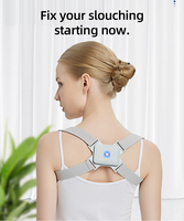 Correcteur de posture intelligent léger et réglable pour enfants avec rappel par vibration - Attelle dorsale anti-affaissement intelligente et entraîneur de posture