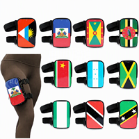 Nouveauté 2026 Sac de Cuisse Imperméable Unisexe avec Drapeau Haïtien pour le Carnaval