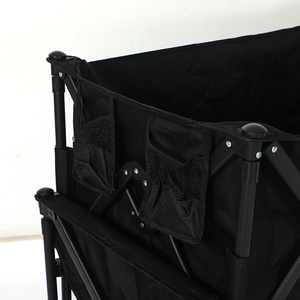 Chariot de rangement extérieur pliable personnalisé en usine, portable, avec sangle en tissu Oxford PP en fer et poignée télescopique - Product Image 2