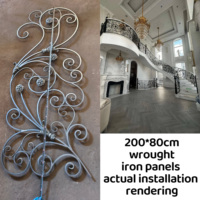 Panneaux en fer forgé directement en usine pour décoration de rampe d'escalier intérieur