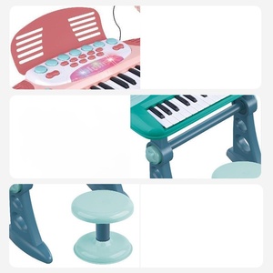 Wholesale Kids <b>Electronic</b> Piano <b>Keyboard</b> Set with Stool Microphone Multifunctional Early Education Musical Instrument Toy - Product Image 5