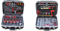 Ensemble d'outils 131 pièces en ABS et aluminium, jeu de clés à douilles, jeu de pinces Drive Master de haute qualité avec cliquets, outil à main