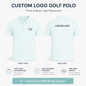 Chemise polo de golf pour homme OEM ODM, imprimé feuilles de palmier, extensible 4 directions, anti-transpiration, premium. - Product Image 2