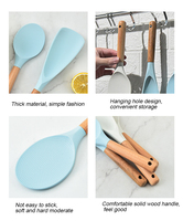 Ensemble d'ustensiles de cuisine en silicone de qualité alimentaire avec logo personnalisé, spatule à riz et cuillère antiadhésives pour service en gros