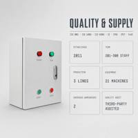 Boîtier de distribution MCB en acier inoxydable IP66, coffret de commande électrique