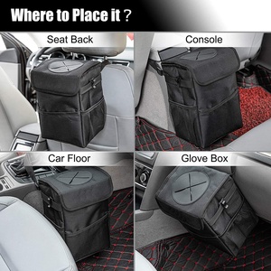 <span class=keywords><strong>RTS</strong></span> Organisateur de voiture de 2.3 gallons avec couvercle étanche, poches de rangement pliables pour poubelle automatique Organisateur de poubelle de voiture - Product Image 5