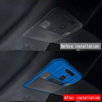 Kit d'intérieur de voiture en fibre de carbone ABS, panneau de lumière de lecture de la première rangée, couverture pour Toyota Tacoma 2024 2025, autocollants décoratifs, accessoires
