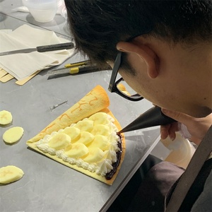 อุปกรณ์จัดแสดงสินค้า โฆษณา กล้วย ครีมสด เครป ของหวาน หน้าต่างโชว์สินค้า แบบจำลองอาหาร ช็อกโกแลตหนา แยมผลไม้ - Product Image 4