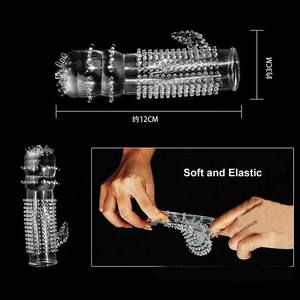 Adult Toys Set Crystal Cock Sleeve Silikon <span class=keywords><strong>Spike</strong></span> Kondome für Männer Delay Set Cover Paar Spielzeug Sex Produkte für Männer - Product Image 6