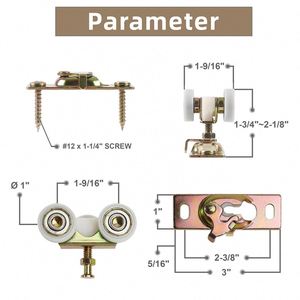 Système de quincaillerie dissimulée WEKIS en acier de haute qualité pour porte coulissante à fermeture amortie, ensembles de roulettes cachées modernes pour chambre et cuisine - Product Image 2
