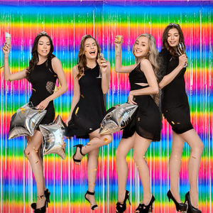 Forniture per feste di alta qualità decorazioni tenda con frange in lamina sfumata genere rivelazione decorazioni per festival tenda per feste - Product Image 6