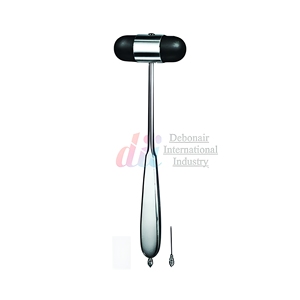 Marteau de réflexe de Dejerine neurologique 8 pouces en acier inoxydable, outil de diagnostic par percussion, fournisseur en gros - Product Image 2