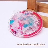Sous-verres créatifs en acrylique style dessin animé en gros ; Sous-verres de bureau résistants à la chaleur inspirés d'Instagram pour tables à manger à domicile
