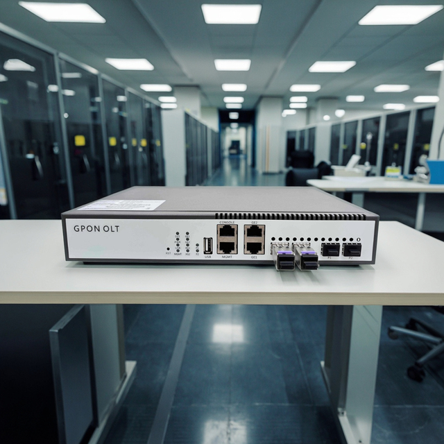GPON OLT 2-Port RJ45 2*10GE SFP+ VLAN Support 1:128 Splitting Ratio FTTX Ready 2-Year Warranty