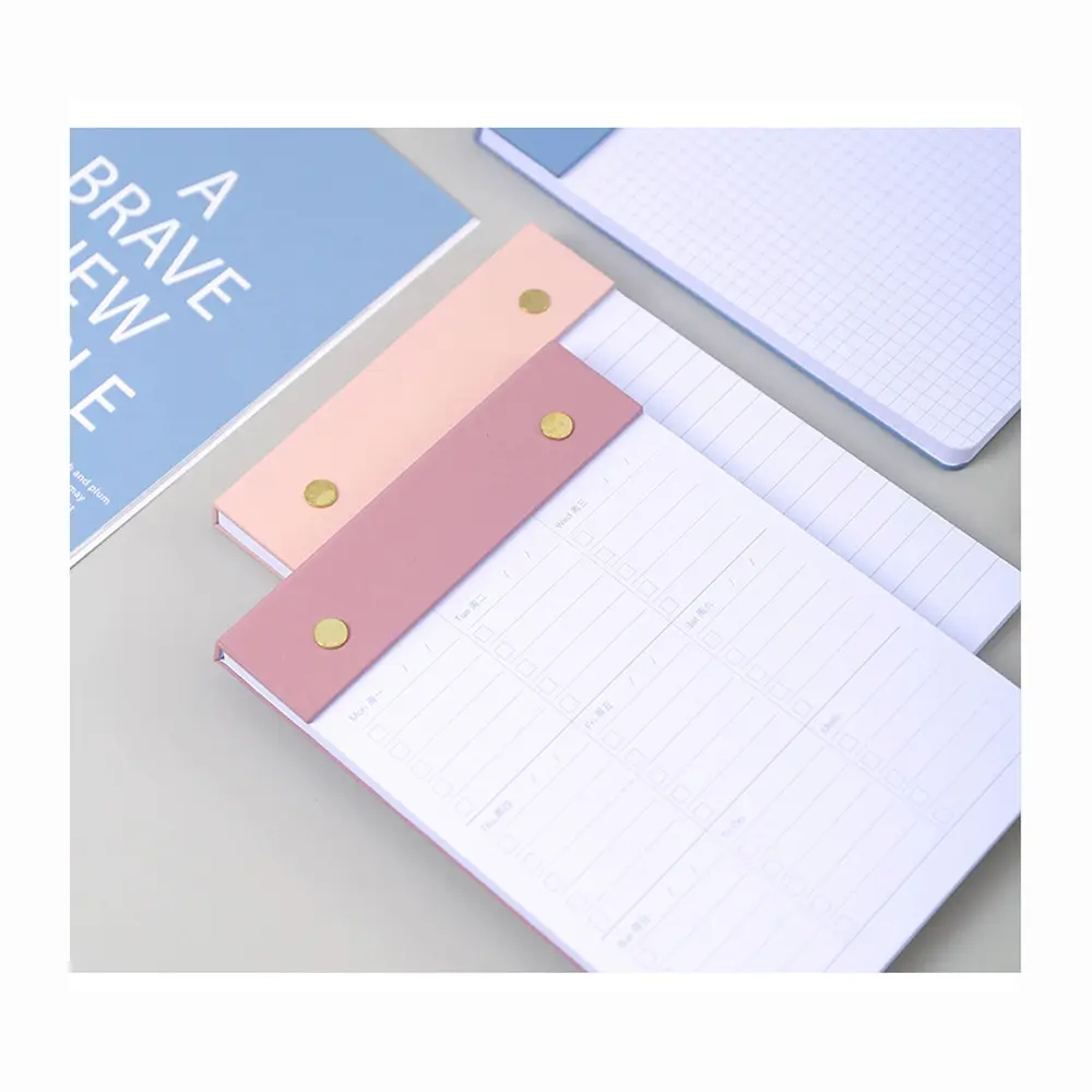 A4 A5 OEM โลโก้ที่กําหนดเองพิมพ์โรงเรียน Office Planner รายวัน Notepads ทํารายการกระดาษช้อปปิ้งรายการแผน Notepad