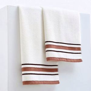 Custom Logo Striped Cotton Set <b>Large</b> Thickened <b>Bath</b> Bathroom Face Wash Shower <b>Towel</b> for Adults Home Hotel Use - Product Image 6
