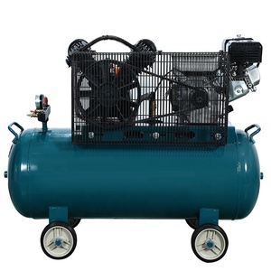 ضاغط هواء يعمل بالبنزين 100 لتر محمول وقابل للنقل مع سير ناقل يعمل بالبنزين - Product Image 4