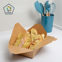 Caja de Papel para Almuerzo de Pollo Frito Estilo KFC, Alitas y Nuggets, Empaque de Comida Rápida, Grosor de 1 mm para Contenedor de Alimentos y Vajilla