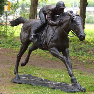Statues de chevaux de course en bronze grandeur nature personnalisées RELONG, sculpture de cheval en course en métal à vendre - Product Image 5