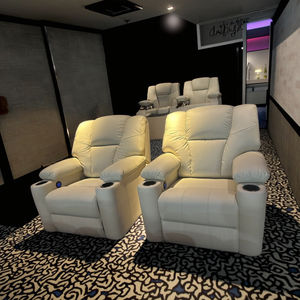 モダンラグジュアリーナパレザーVIPホームシアター家具電気リクライナーレザーソファパワーコンソールリビングルームシネマシネマ - Product Image 3