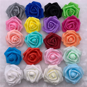Wholesale Decoration Flower Head 6.5-7cm PE Foam Artificial Rose Flower Head