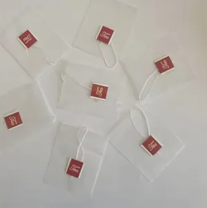 Bolsitas de té vacías de impresión personalizada no tejida para bolsa de filtro de té de embalaje de sellado térmico de té Suelto