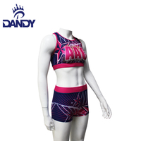 Nouveau style imprimé Cheerleading Practice Wear Logo sublimé Styles personnalisés Exercice Danse Crop Tops et shorts