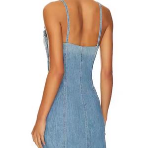 Robe d'été trapèze sans manches, délavée, bustier, dos nu, ajustée, décontractée et sexy pour femmes – Grande Vente - Product Image 6