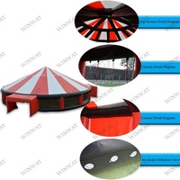 Grande tente de cirque gonflable commerciale, tente de fête gonflable portable pour l'extérieur, tente gonflable personnalisée pour la location de fêtes et de carnavals