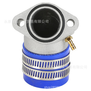 Gy6 150Cc Aluminum Intake Manifold With Red <b>Hose</b> And <b>Clamp</b> For Scooter Repair - Product Image 5