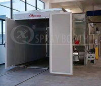 Four de séchage de peinture en poudre à chauffage au gaz naturel et salles intégrées avec systèmes de cabines de peinture par pulvérisation d'eau
