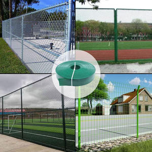 LIYUAN 4.5cm x <span class=keywords><strong>50m</strong></span> Kit PVC dur Panneau de clôture <span class=keywords><strong>rigide</strong></span> Vinyle vert avec 100 clips Bande de confidentialité en PVC Clôture d'écran - Product Image 6